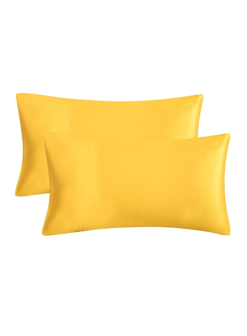 Y&D 2-Piece Simple Solid Colour Pillow Case Cover  - Image 1