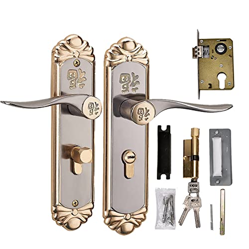 HEITIGN European Simple Indoor Wooden Door Lock Bedroom Door Lock Bathroom Lock Door Handle Door Lock Cylinder With Keys - Image 1