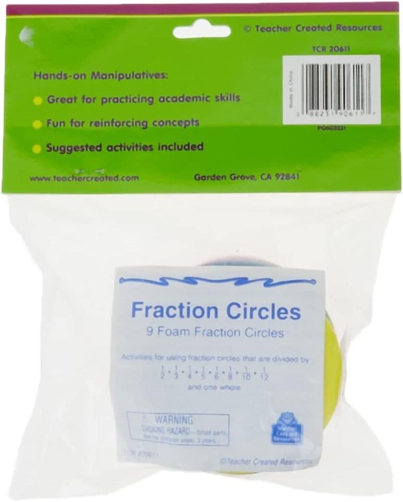 Teacher Created Resources Foam Fraction Circles - Educational Manipulative for Teaching Fractions - Image 3
