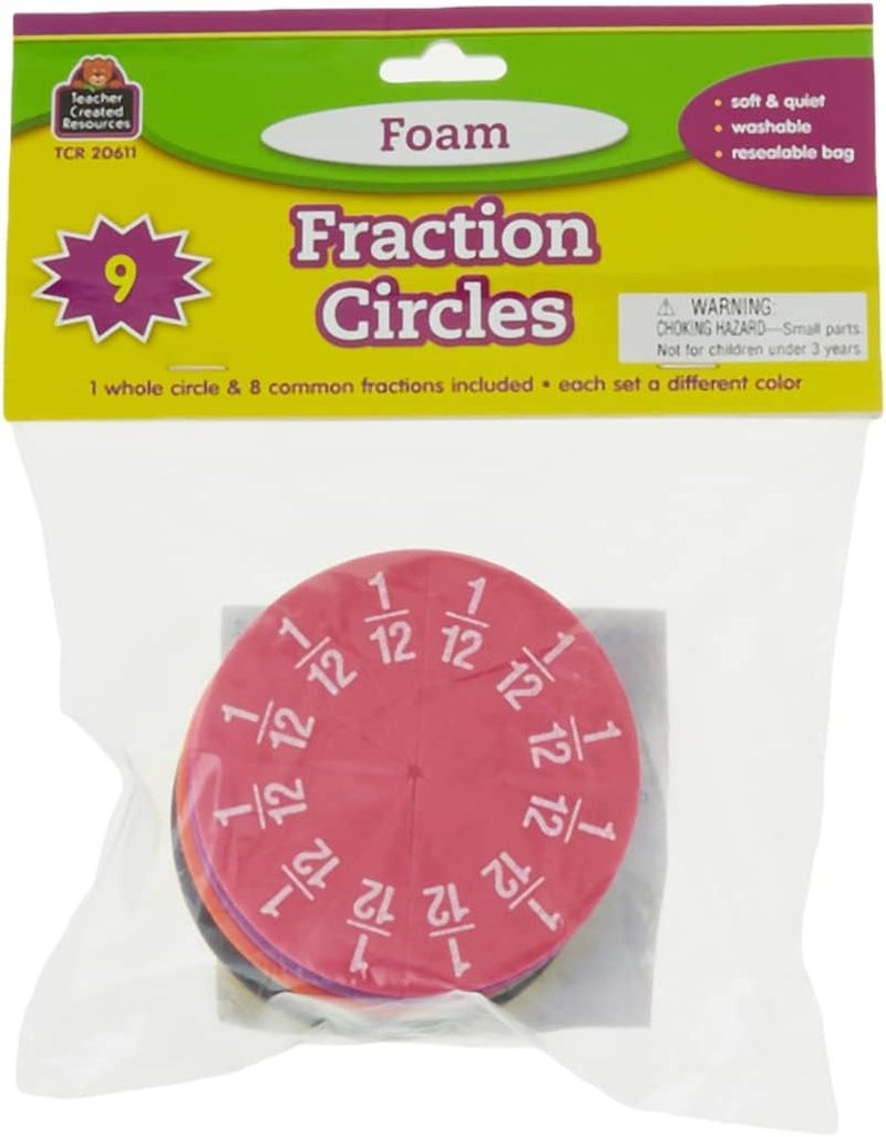 Teacher Created Resources Foam Fraction Circles - Educational Manipulative for Teaching Fractions - Image 2