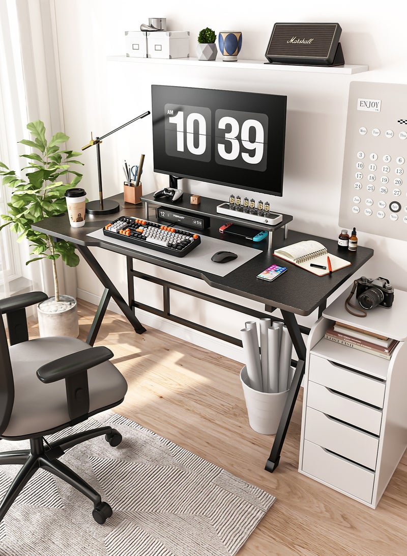 Arabest Gaming Desk Small Gaming Desk for Kids Gift Idea PC Computer Desk Home Office Desk Workstation with Carbon Fiber Surface Gaming Table 120x60x75cm - Image 2