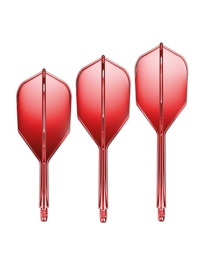 Goat - Air Red Clear No6 Flights Medium, 3 Plastic Dart Flights with Shaft Flights, Dart Accessories - Image 1