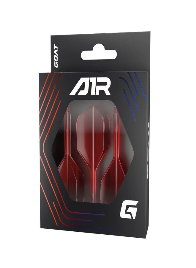 Goat - Air Red Clear No6 Flights Medium, 3 Plastic Dart Flights with Shaft Flights, Dart Accessories - Image 3