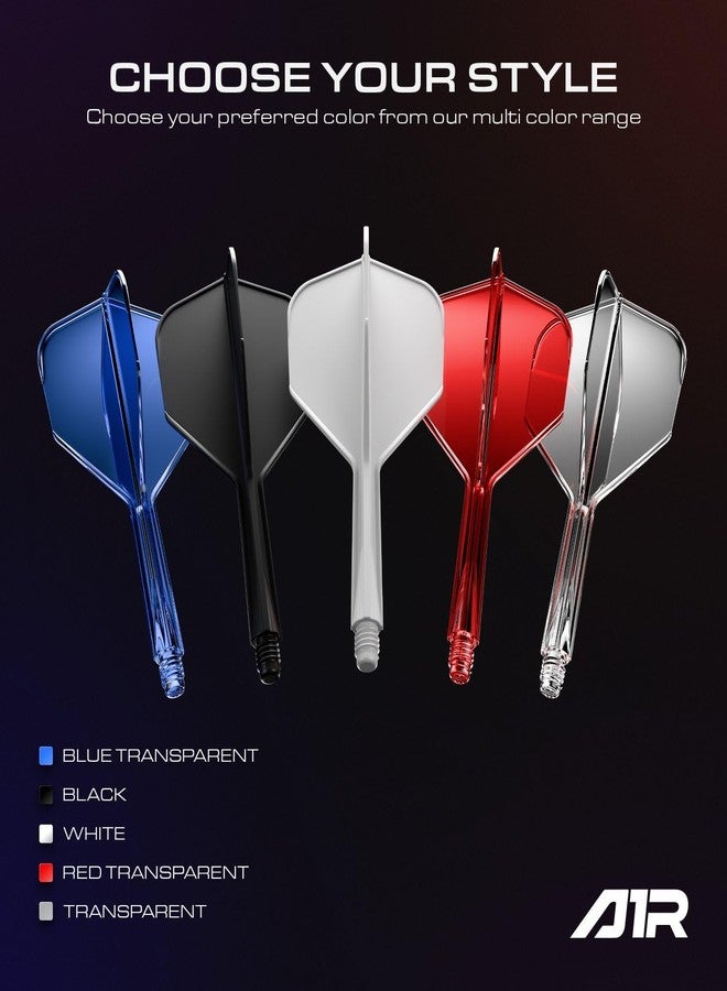 Goat - Air Red Clear No6 Flights Medium, 3 Plastic Dart Flights with Shaft Flights, Dart Accessories - Image 5