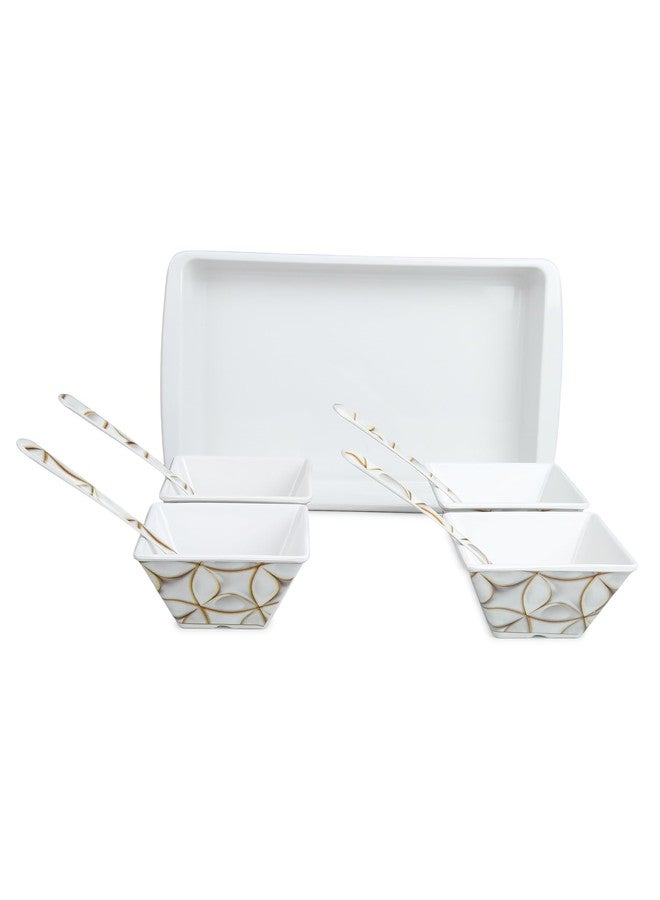 Bataniya Triple Coated 9-Piece Serving Set, a Blend of Elegance and Resilience in Melamin Craftsmanship - Image 4