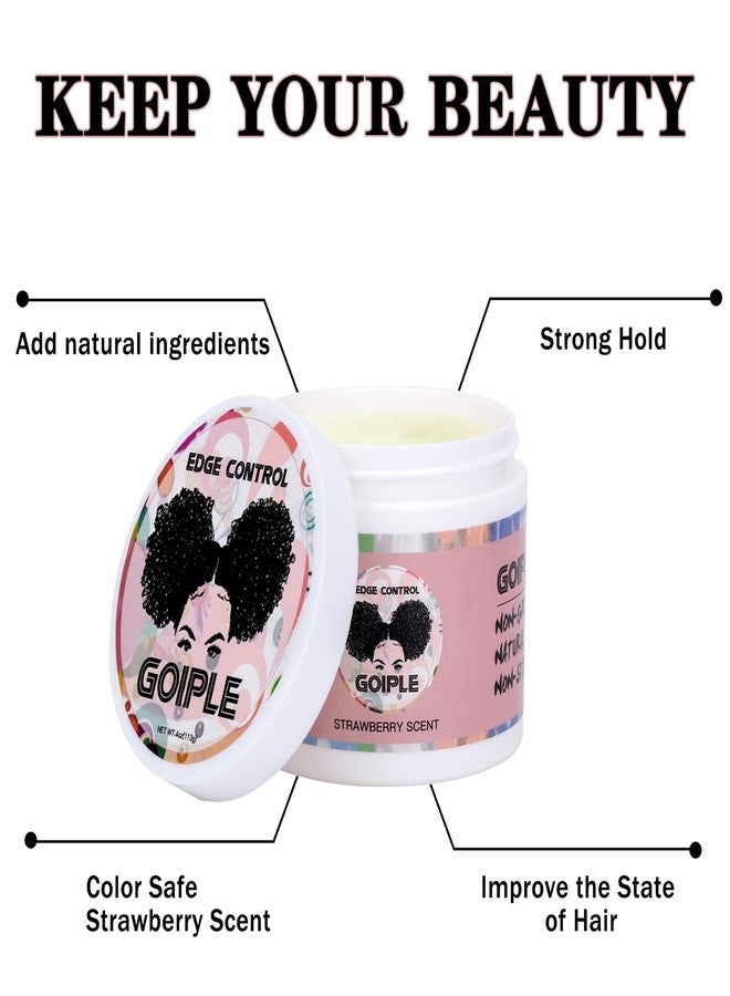 WOZUTUNT Edge Control Wax, Hair Styling Product, Strong Hold Non-greasy Edge Control Gel, Edge Wax, Rosemary Oil for Hair Growth, for Black Hair, Includes Edge Brush, 4 oz - Image 2