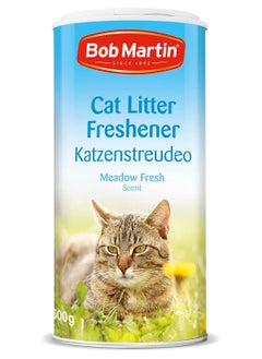 Bob Martin | Cat Litter Freshener Powder, with Meadow Fresh Scent | Effective Odour Control, for Longer Lasting Freshness | Made in the UK (500 g)