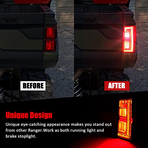 SUNPIE Tail Light Assembly Compatible with Polaris Ranger 1000/XP 1000/Crew XP 1000(All Model EXCEPT 2018 Crew models) 2018 2019 2020 2021 2022 2023 2024 2025,Red 2 Pack Replace#2413766 - Image 2