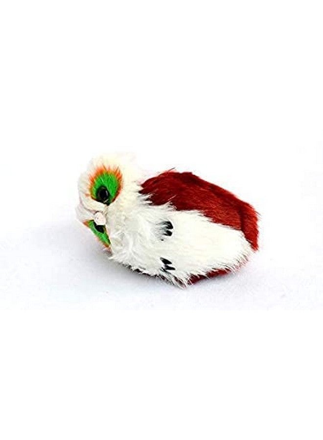 لعبة خدش وخدش على شكل بومة على شكل ضرس للقطط الأليفة مع ريش ملون (قد يختلف اللون) - Image 3