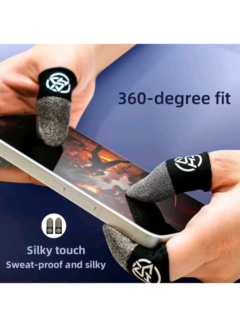 Gaming Finger Sleeve 5 Pair Superconducting Nanofibers, Ultra-Sensitive & Sweat-Proof, Breathable Seamless Touchscreen Thumb Gloves - Image 2