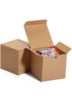 MESHA 50Pc Brown Gift Box 3X3X3'' Small Cardboard Gift Boxes With Lids, Bridesmaid Proposal Gifts Box, Bridal, Cupcake Box, Groomsmen Proposal Box  - Image 1