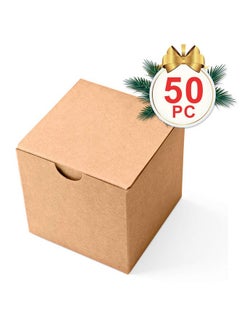 MESHA 50Pc Brown Gift Box 3X3X3'' Small Cardboard Gift Boxes With Lids, Bridesmaid Proposal Gifts Box, Bridal, Cupcake Box, Groomsmen Proposal Box  - Image 2