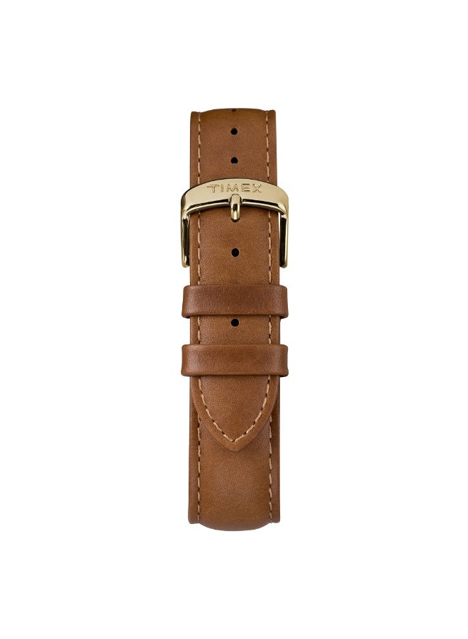 TIMEX City Collection Harborside TW2R64500  Men's Craftsmanship Watch with Blue Dial & Tan Leather Band - Image 3
