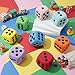 Halloscume 8 Pcs Large Foam Dice Colorful Dice Set Big Giant EVA Dices Foam Cubes with Number Dots for Math Building Fun Night Party Learning SessionRoundDot315 Inch - Image 4