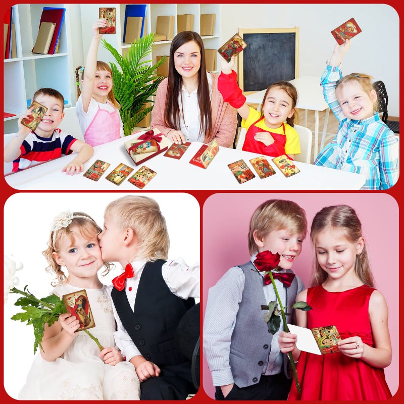 Yinder 36 Pack Vintage Valentines Day Card with Envelopes for Kids Mini Valentine's Day Greeting Cards Assortment for Exchange School Classroom Prize Gifts (Cowboy Style) - Image 4