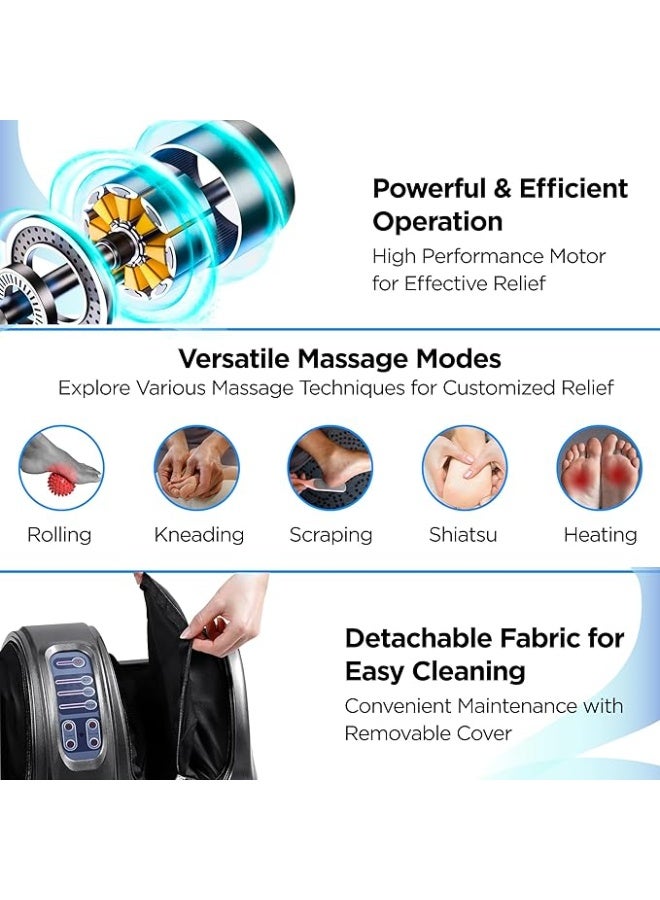 Dr Physio USA 1024 Electric Foot Massager Machine for Pain Relief, Muscle Relaxation & Improving Blood Circulation with Kneading Function, Calf & Leg Massager - Image 2