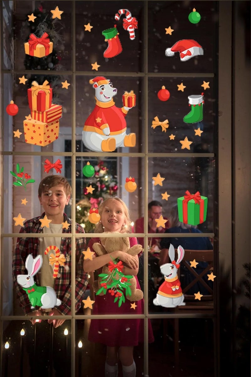 Kt Grup New Year Merry Christmas Special Cut Glass Wall Door Sticker Sets - Christmas Set - Image 4