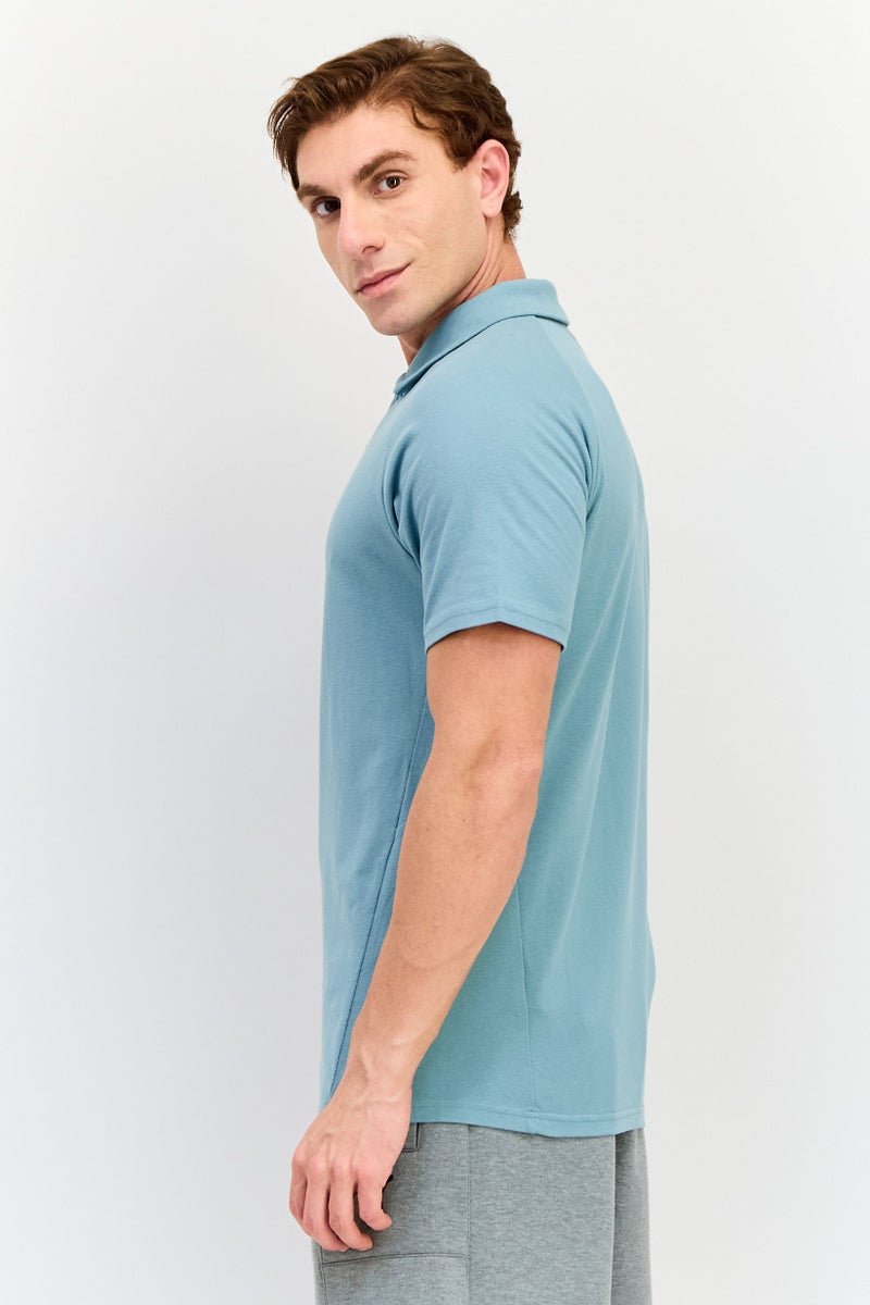 PUMA Men Sportswear Fit Short Sleeves Outdoor Polo Shirt, Sage - Image 3