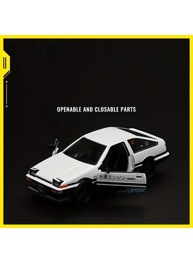 تويوتا AE86 H2 موديل سيارة مجموعة ثابتة زينة لعبة هدية سبيكة بيضاء - Image 1