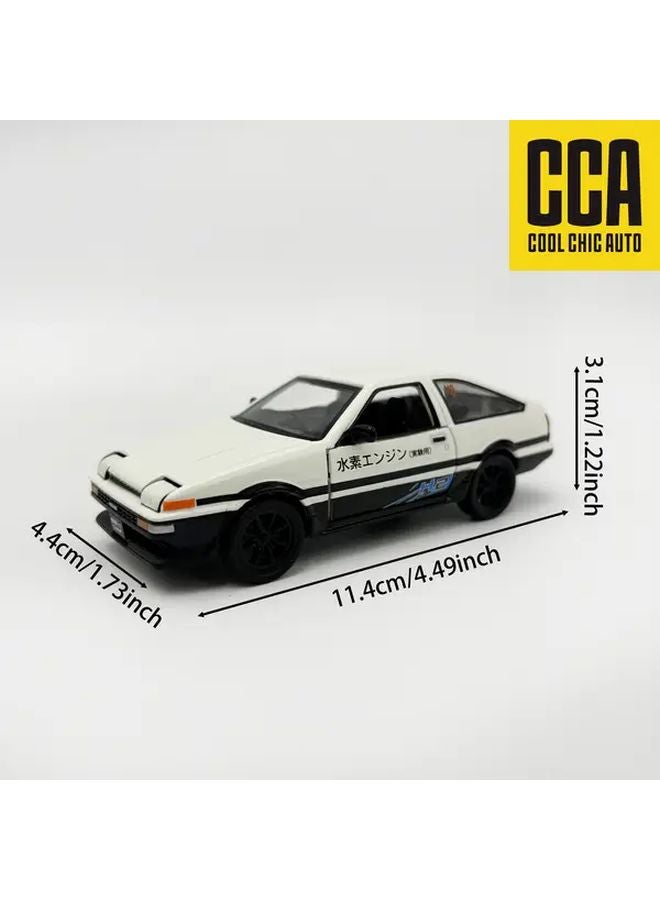 تويوتا AE86 H2 موديل سيارة مجموعة ثابتة زينة لعبة هدية سبيكة بيضاء - Image 3