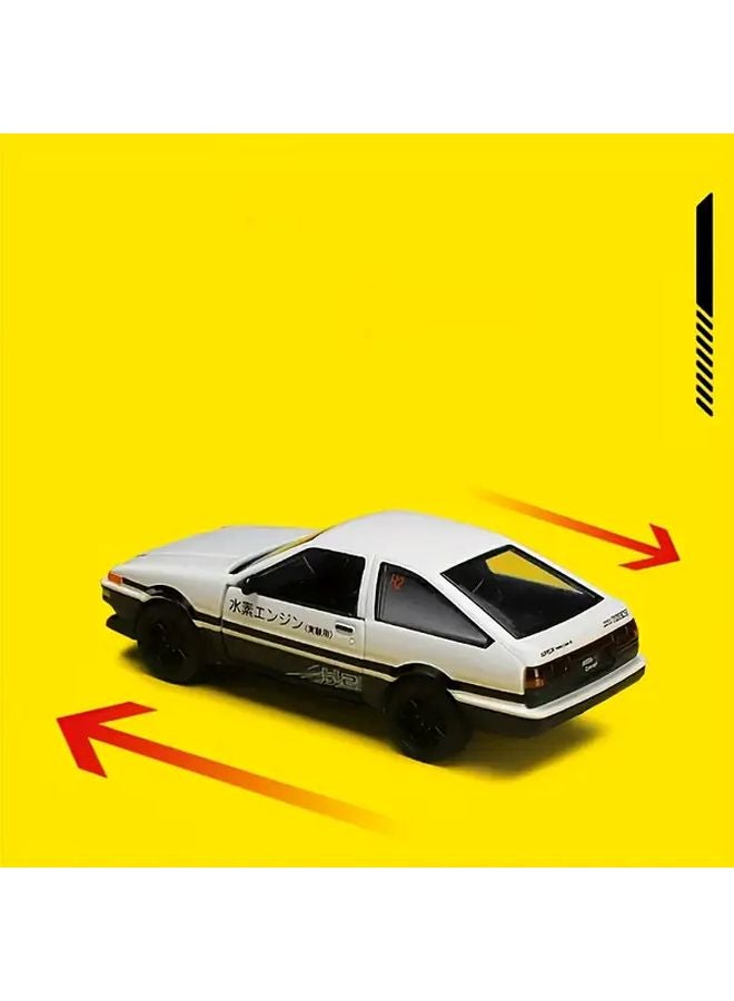 تويوتا AE86 H2 موديل سيارة مجموعة ثابتة زينة لعبة هدية سبيكة بيضاء - Image 4