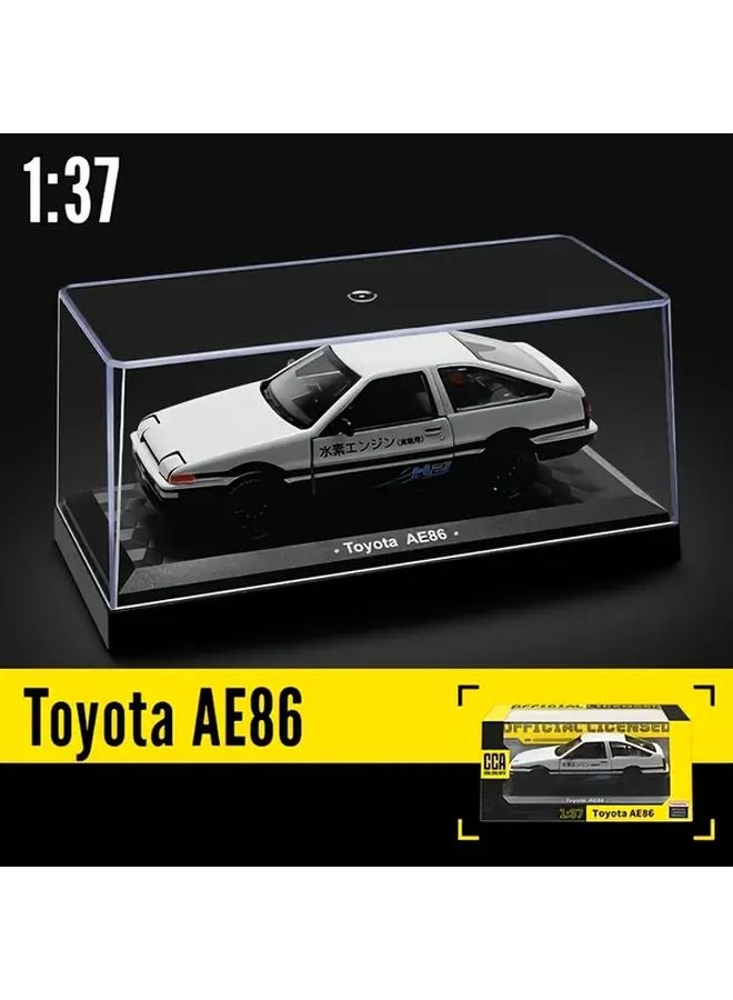 تويوتا AE86 H2 موديل سيارة مجموعة ثابتة زينة لعبة هدية سبيكة بيضاء - Image 2