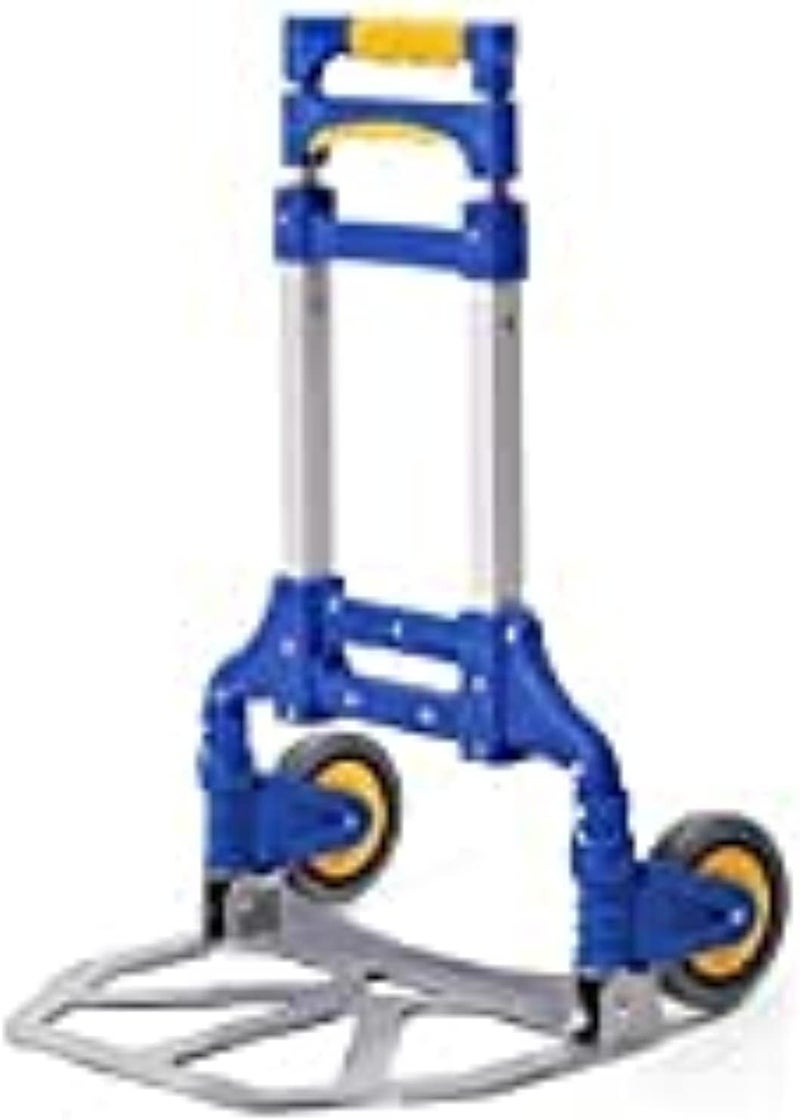 AQ AQSON AQSON 75KG Aluminum Foldable Luggage Trolley with Adjustable Shaft and Bungee Cord - Image 1