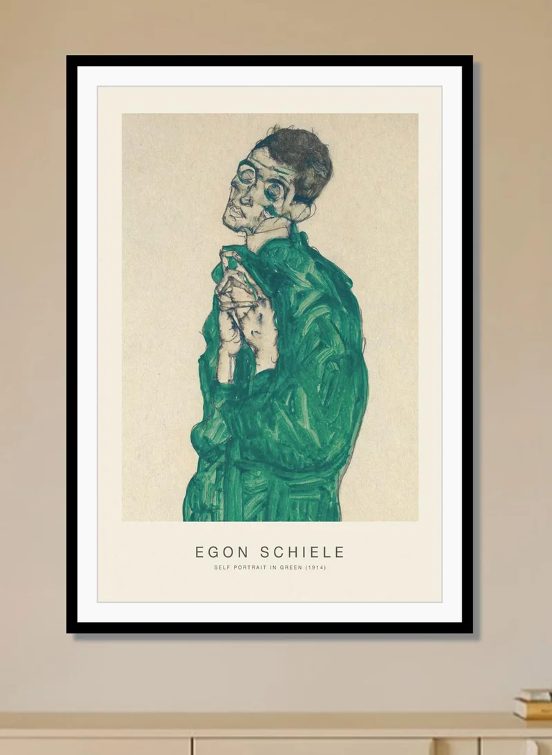 Drawdeck Self Portrait In Green (SE) - Egon Schiele
