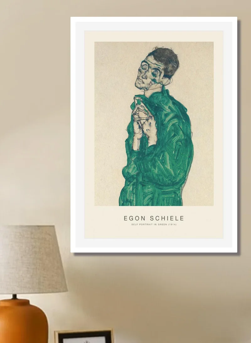 Drawdeck Self Portrait In Green (SE) - Egon Schiele