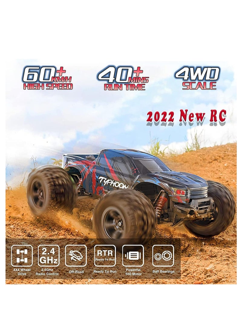 AKDC AKDC RC Cars, Hobby Grade 4WD 60+ KM/H Fast Speed Remote Control Truck, All Terrain Off Road Electric Buggy with 2000 mAh Modular Battery for Adults and Boys (Advanced Modding Support)  - Image 4