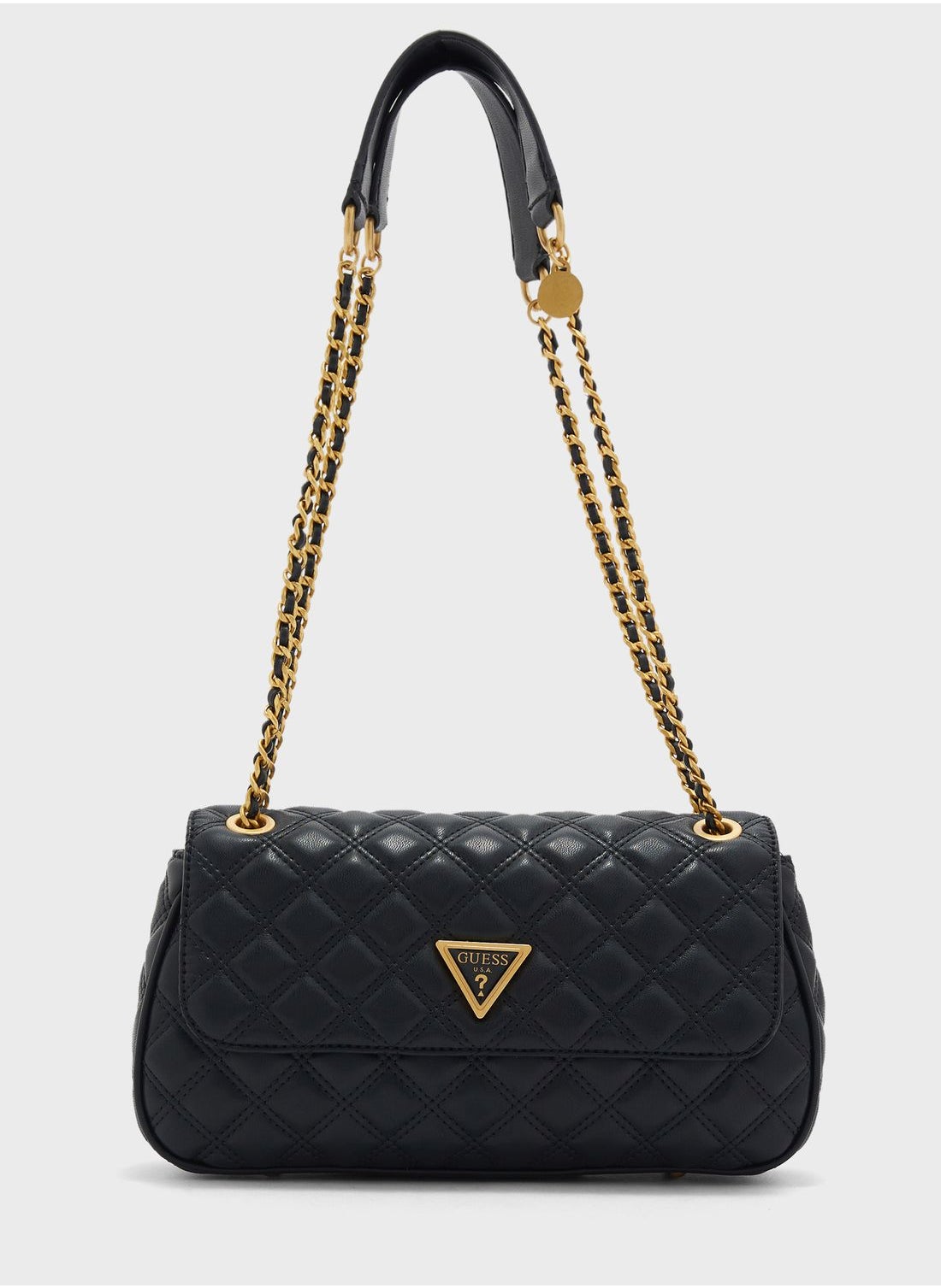 Black Logo Geva Convertible Crossbody Bag - GUESS