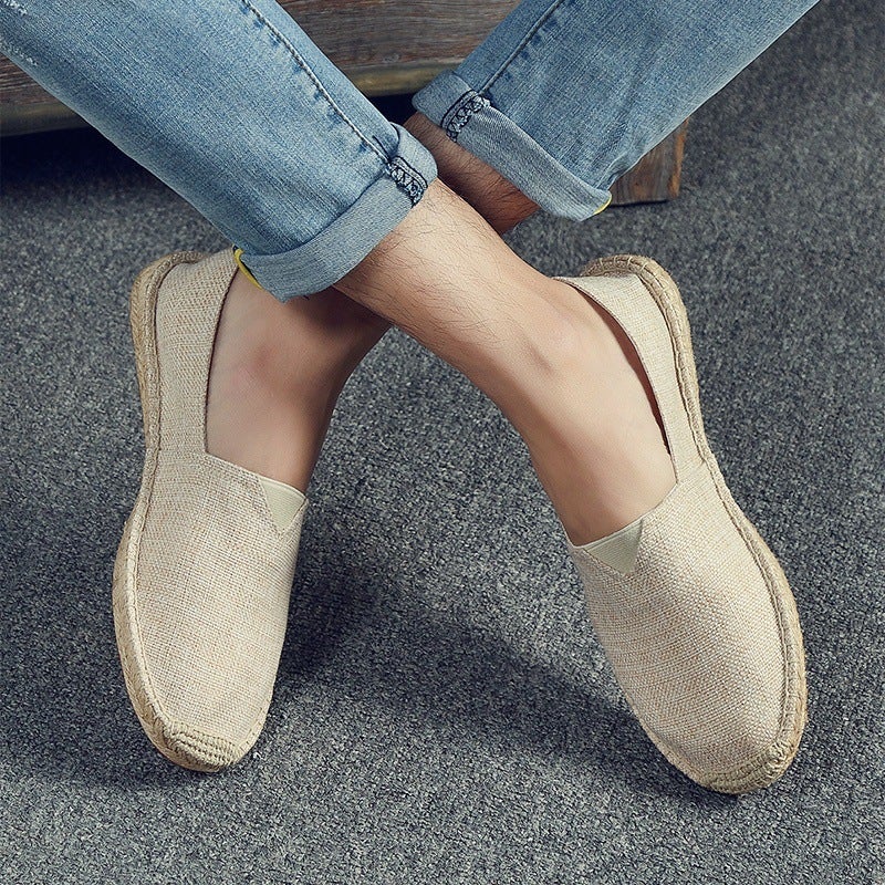 Wear-Resistant Canvas Men'S Shoes Breathable Lazy Slip-On Old Beijing Linen Handmade Cloth Shoes Casual Walking Board Shoes For Women - Image 3
