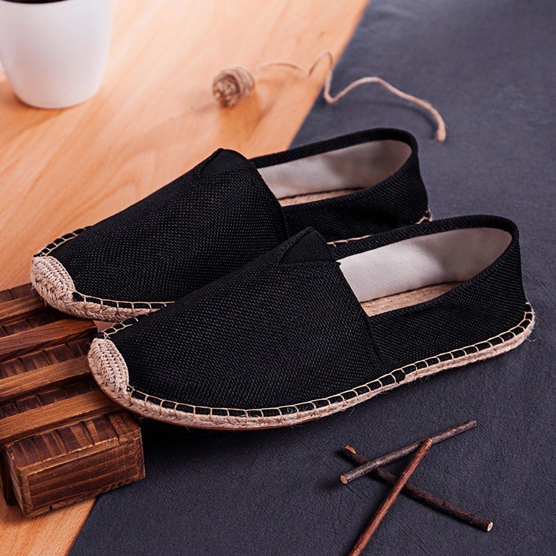 Wear-Resistant Canvas Men'S Shoes Breathable Lazy Slip-On Old Beijing Linen Handmade Cloth Shoes Casual Walking Board Shoes For Women - Image 5