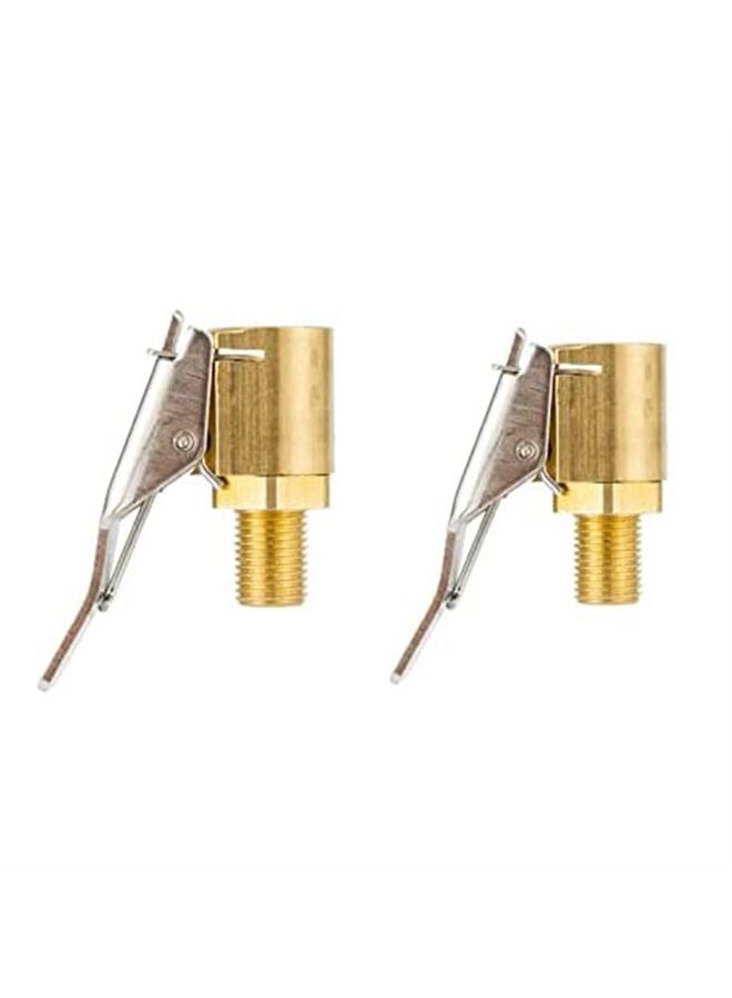 LAMAY Air Chuck with Clip Adapter, Brass Locking Tire Inflator Nozzle Adapter Connect, No Leakage Tire Chucks for Vehicle Inflator Compressor Pump ConnectTool - Image 1
