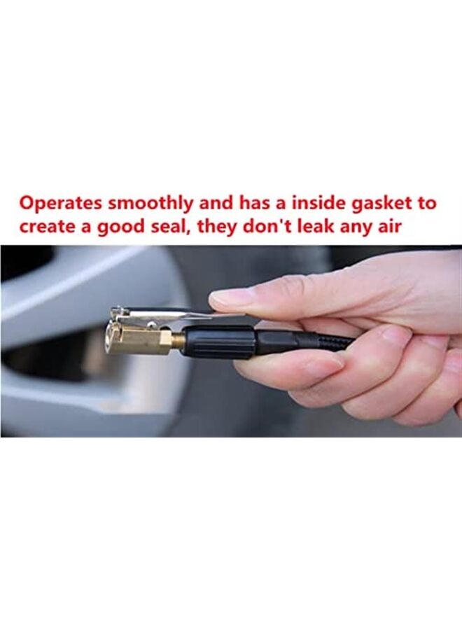 LAMAY Air Chuck with Clip Adapter, Brass Locking Tire Inflator Nozzle Adapter Connect, No Leakage Tire Chucks for Vehicle Inflator Compressor Pump ConnectTool - Image 4