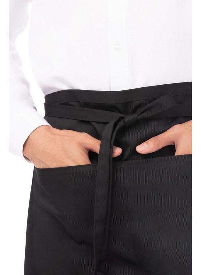 Chef Works Half Bistro Server Apron, Black, One Size - Image 1