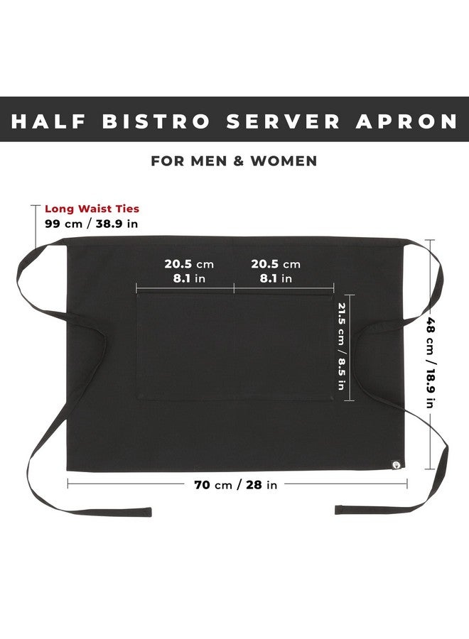 Chef Works Half Bistro Server Apron, Black, One Size - Image 3