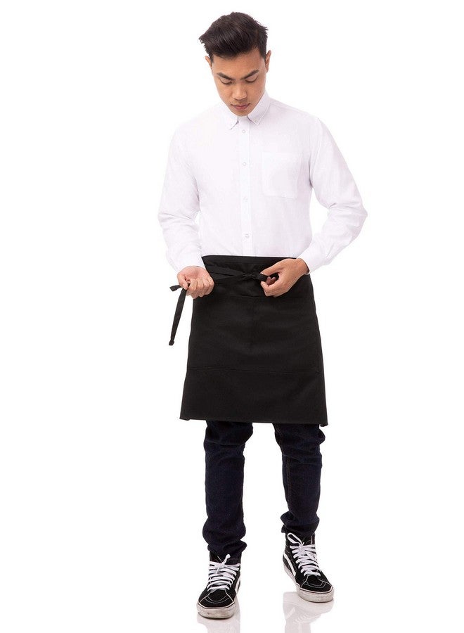 Chef Works Half Bistro Server Apron, Black, One Size - Image 2