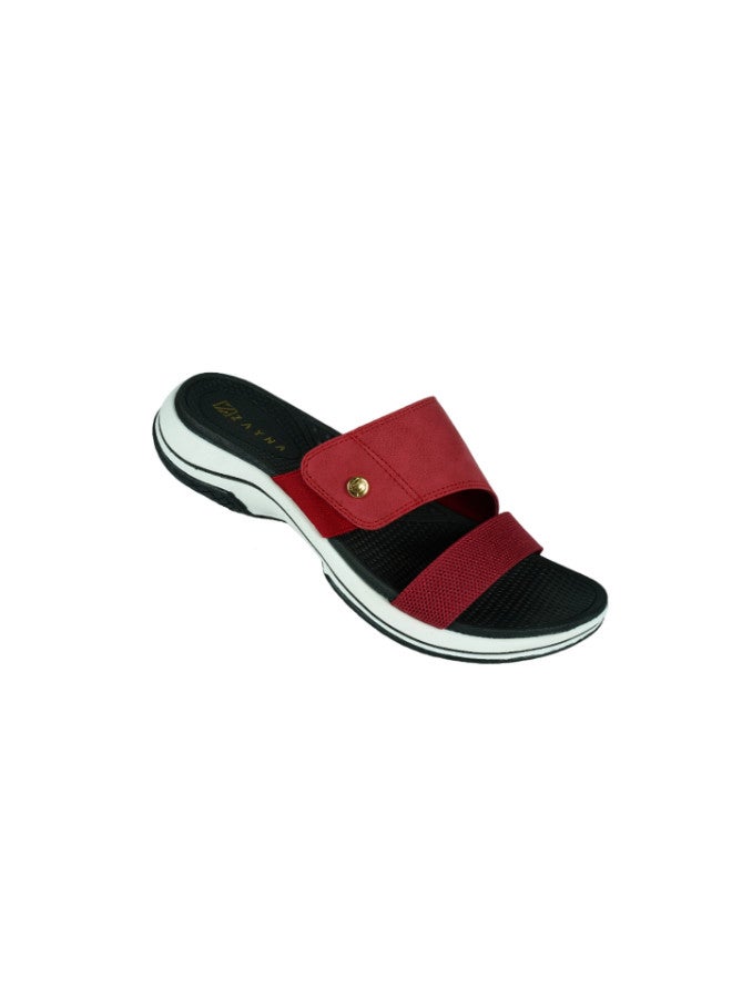 ZAYNA 221-186 Zayna Ladies Casual Sandals 23ABT172 Maroon - Image 1