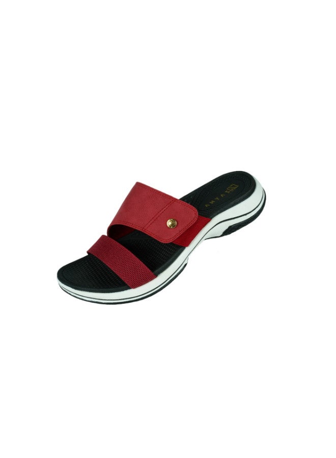 ZAYNA 221-186 Zayna Ladies Casual Sandals 23ABT172 Maroon - Image 3