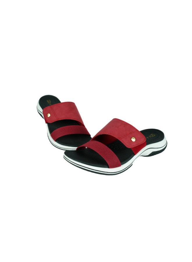 ZAYNA 221-186 Zayna Ladies Casual Sandals 23ABT172 Maroon - Image 2
