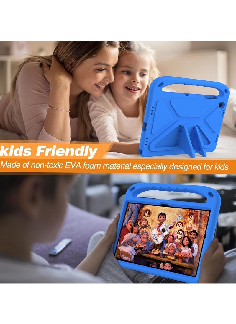 Case Compatible with Samsung Galaxy Tab A9 Plus (2023) SM-X210/216B Kids Case, Lightweight EVA Kid Friendly Shockproof Protective Case, Handle Stand Heavy Duty Tablet Cover (Blue)