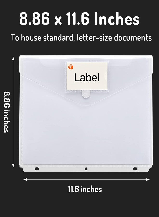 Forvencer Binder Pocket, 10 Pack Super Heavyweight Plastic Folders with Tight Closure, Folders with Pockets Side Loading, Binder Organizer, Binder Dividers with Pockets, Letter Size, Clear - Image 5