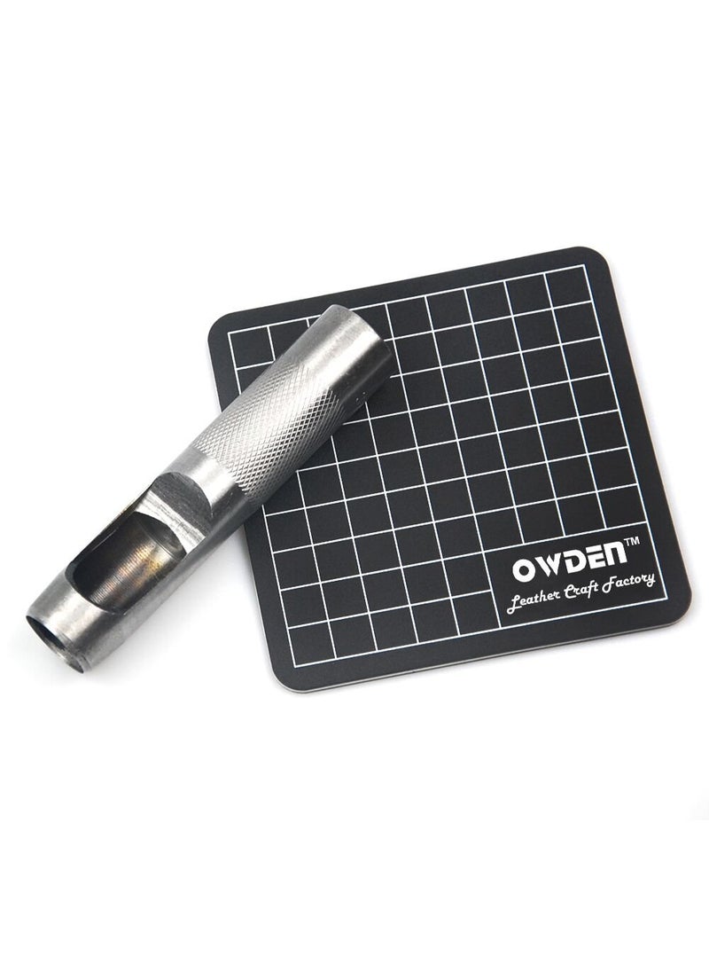 OWDEN OWDEN 12Piece Leather Hole Punch Set with a Free Cutting mat,Leather Tool,Leather Hollow Punch Set, Round Hole Punch Set,Cut Leather Rubber Paper Soft Material  - Image 4