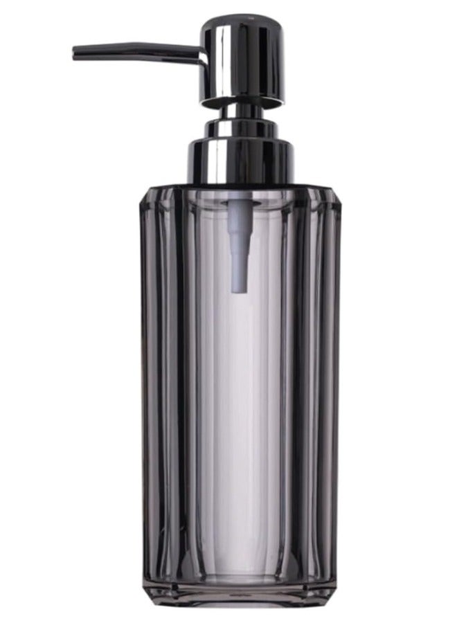 Generic Acrylic Soap Dispenser for Bathroom or Kitchen - Soap and Lotion Dispenser, Hand Sanitizer Bottle and Pressure Pump for Shampoo, Conditioner, Shower Gel and Cosmetics (180ml - Black) Anti Break - Image 1