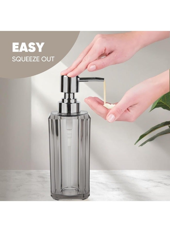 Generic Acrylic Soap Dispenser for Bathroom or Kitchen - Soap and Lotion Dispenser, Hand Sanitizer Bottle and Pressure Pump for Shampoo, Conditioner, Shower Gel and Cosmetics (180ml - Black) Anti Break - Image 2