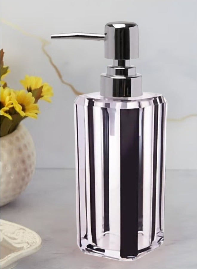 Generic Acrylic Soap Dispenser for Bathroom or Kitchen - Soap and Lotion Dispenser, Hand Sanitizer Bottle and Pressure Pump for Shampoo, Conditioner, Shower Gel and Cosmetics (180ml - Black) Anti Break - Image 3