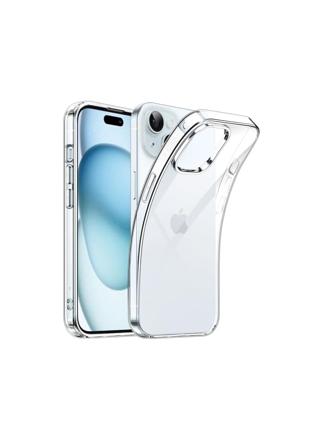 JETech Case for iPhone 15 Plus 6.7-Inch, Soft TPU Transparent Slim Protective Phone Cover with Shock-Absorption, Support Wireless Charging (Clear) - Image 1