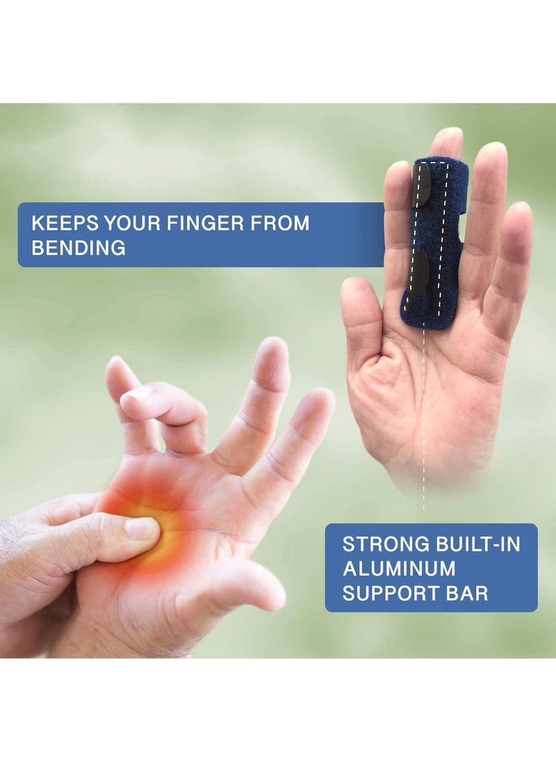 Sweet seven Finger Splints and Sleeves Set - Relieve Pain & Arthritis - 2 Splints + 2 Sleeves - Finger Brace Kit for Fast Relief  - Image 4