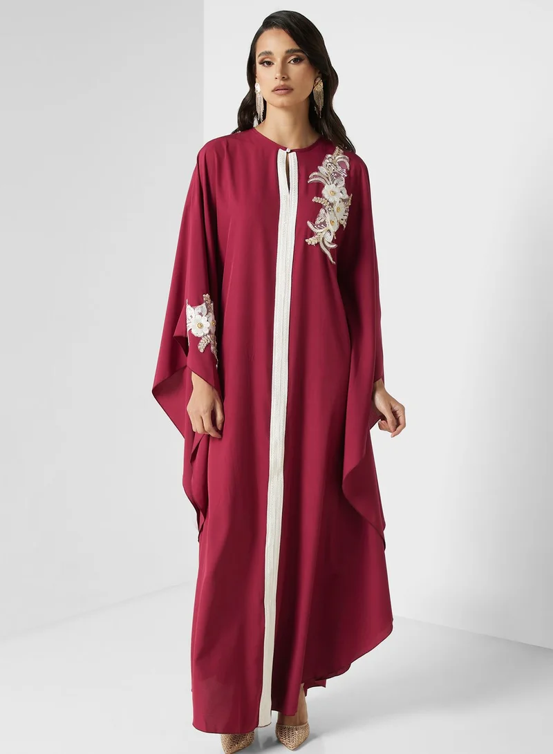 Khizana Kaftan With Embroidered Detail